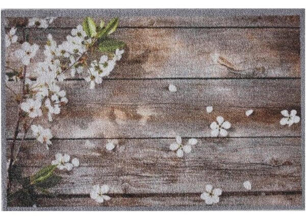 Πατάκι Εισόδου Impression 160 Flowers on Wood 40X60cm Beige Sdim