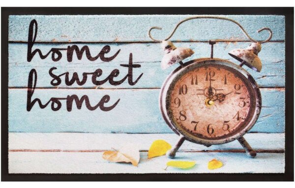 Πατάκι Εισόδου Image 057 Home Sweet Home Clock 45X75cm Ciel-Beige Sdim