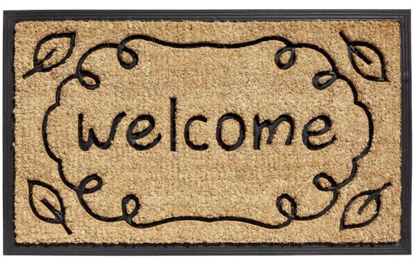 Πατάκι Εισόδου Bombay 088 Welcome 45X75cm Beige-Black Sdim