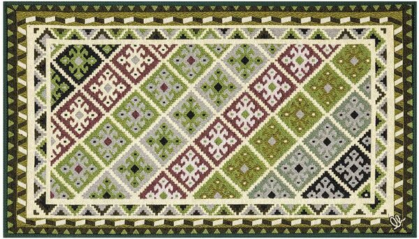 Χαλάκι Κουζίνας Kilim 004 50X140cm Green Sdim