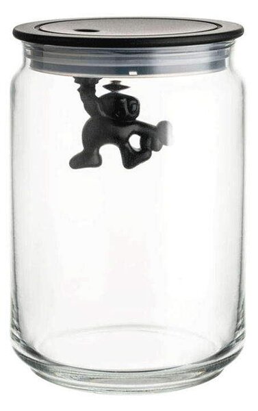 Βάζο Αποθήκευσης Gianni a little man holding on tight AMDR05 B 900ml Black Alessi