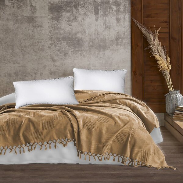 Κουβέρτα Πικέ Jacquard Golden Beige DimCol