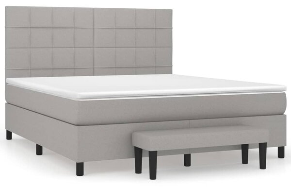 VidaXL Κρεβάτι Boxspring με Στρώμα Αν. Πράσινο 160x200εκ Υφασμάτινο