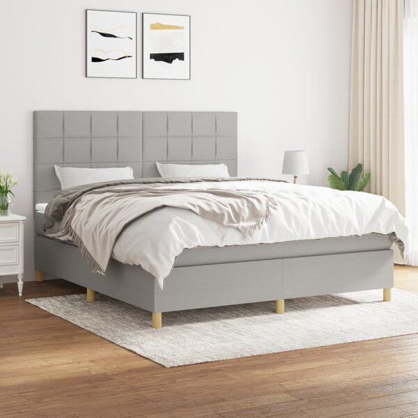 VidaXL Κρεβάτι Boxspring με Στρώμα Αν. Πράσινο 160x200εκ Υφασμάτινο