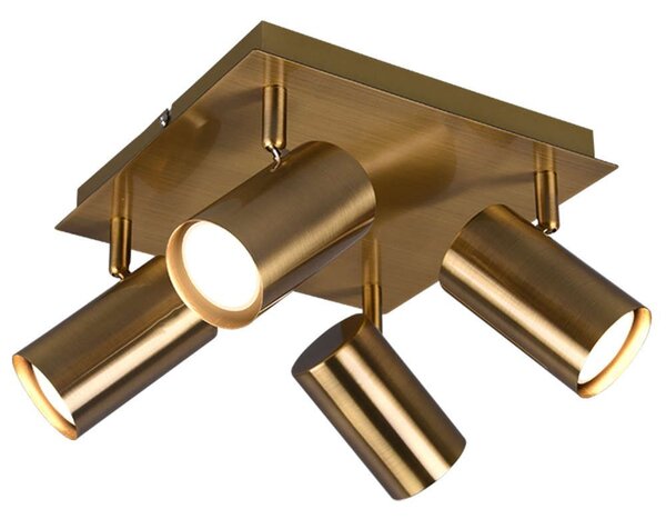 Φωτιστικό Οροφής - Σποτ Marley 802430404 4xGU10 35W 24x24x15cm Brass Mat Trio Lighting