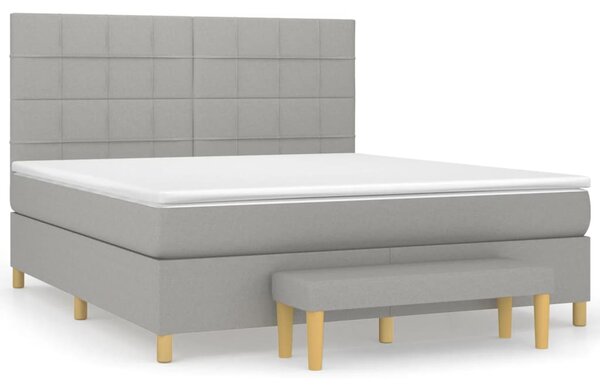 VidaXL Κρεβάτι Boxspring με Στρώμα Αν. Πράσινο 160x200εκ Υφασμάτινο