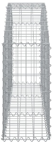 Συρματοκιβώτιο Τοξωτό 150x30x60/80εκ. από Γαλβανισμένο Χάλυβα - Ασήμι