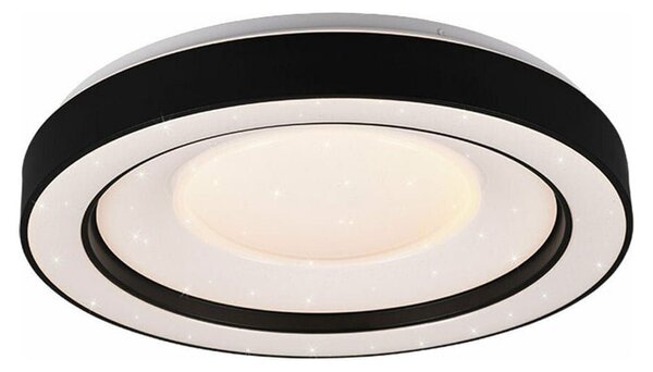 Φωτιστικό Οροφής - Πλαφονιέρα Arco R65091032 22W Led Φ49cm 8cm Starlight Effect Black Mat RL Lightin