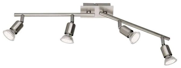 Φωτιστικό Οροφής - Σποτ Nimes R82944107 4xGU10 3W Led 5x60x16cm Nickel Mat RL Lighting