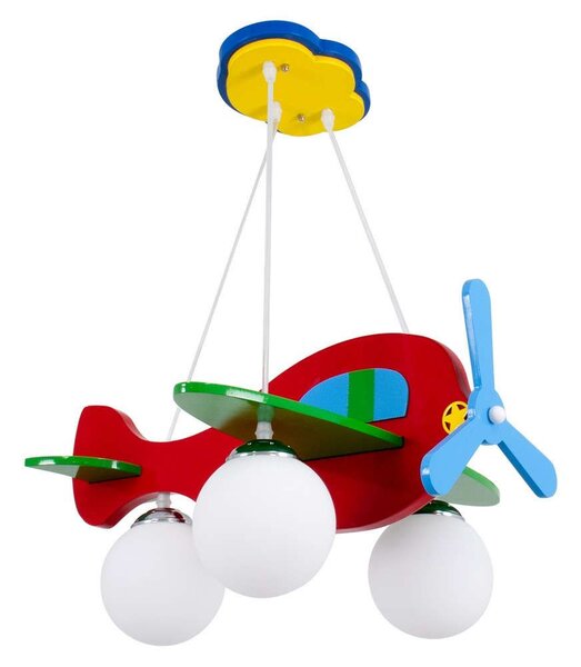 Φωτιστικό Οροφής Παιδικό Airplane 01575 3xΕ27 51x49x26cm Multi GloboStar