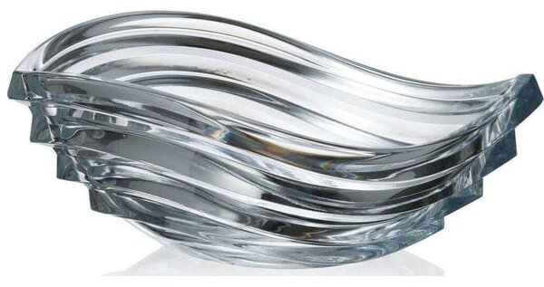 Διακοσμητικό Μπωλ Wave CTB03500403 22cm Κρυστάλλινο Clear Βοημίας