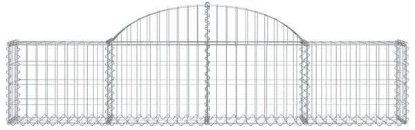 Συρματοκιβώτιο Τοξωτό 200x30x40/60εκ. από Γαλβανισμένο Σίδερο - Ασήμι