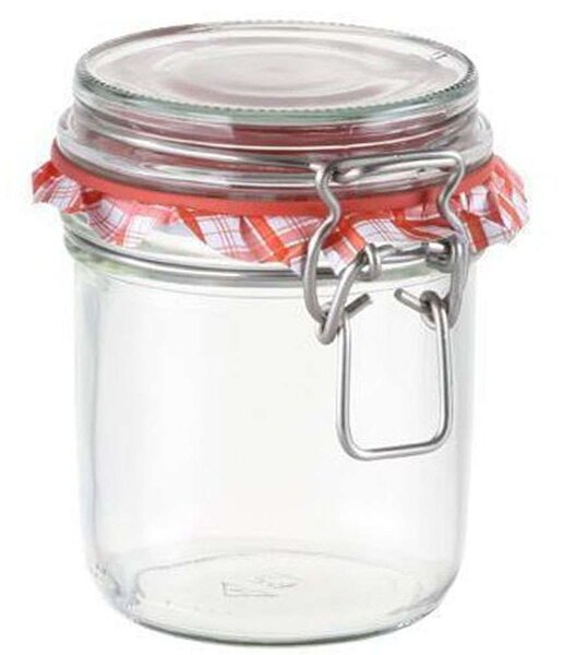 Βάζο Αποθήκευσης Della Casa 895142 Φ7x11,5cm 350ml Clear-Red Tescoma