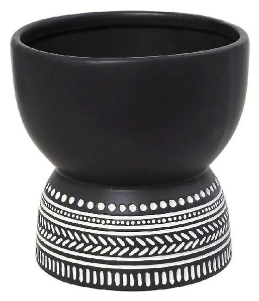 Διακοσμητικό Μπωλ Tribal CER2309 20,5x20,5x20cm Black-White Espiel