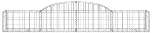 Συρματοκιβώτιο Τοξωτό 300x50x40/60εκ. από Γαλβανισμένο Χάλυβα - Ασήμι