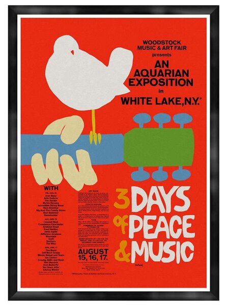 Κάδρο Woodstock '69 Poster FA13443 70x100cm Multi MindTheGap