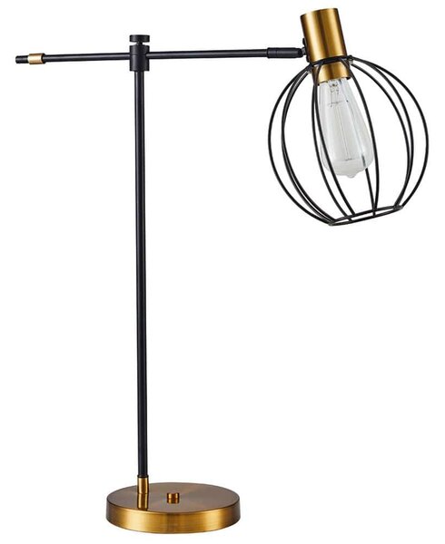 Φωτιστικό Επιτραπέζιο Adept 77-8340 46x16x56cm 1xE27 60W Black-Gold Homelighting