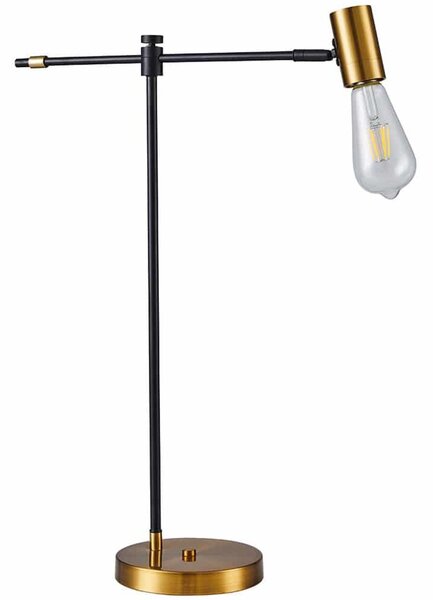 Φωτιστικό Επιτραπέζιο Adept 77-8276 36x16x56cm 1xE27 60W Black-Gold Homelighting