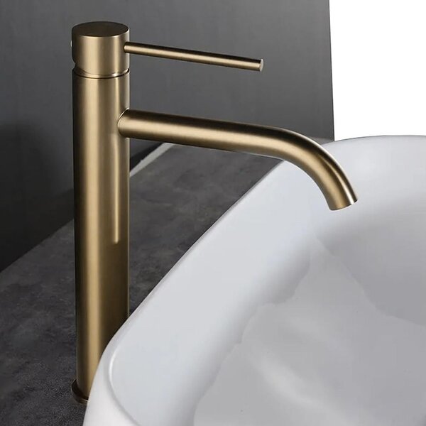 Βρύση REA LUNGO Gold Brushed High Basin Baucin