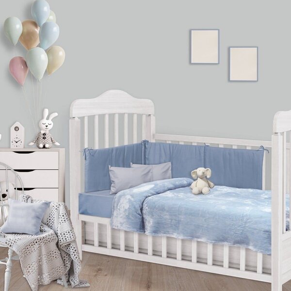 Κουβέρτα Βρεφική Velour 0483 Light Blue Das Baby