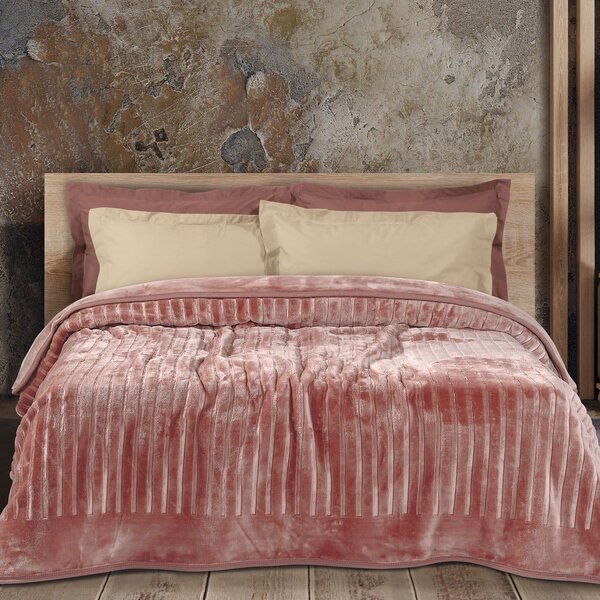 Κουβέρτα 0479 Velour Blush Pink Das Home