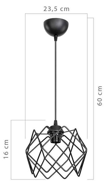 Φωτιστικό οροφής PWL-1021 pakoworld Ε27 μαύρο Φ23.5x60εκ