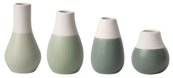 Βάζα Pastels (Σετ 4Τμχ) LBTRD0015354 4/8,5cm White-Green Raeder