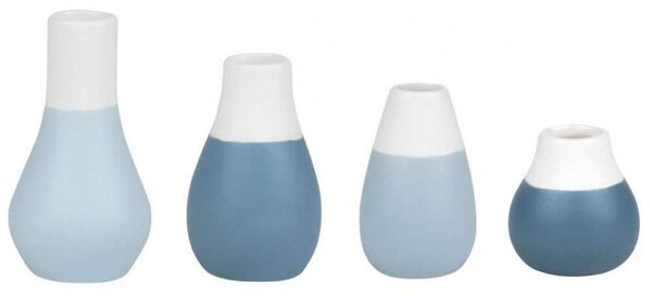 Βάζα Pastels (Σετ 4Τμχ) LBTRD0014475 4/8,5cm White-Blue Raeder