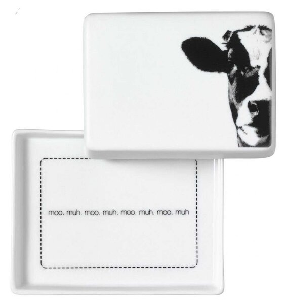 Βουτυριέρα Mοο LBTRD0008733 13,5x6x10,5cm White-Black Raeder