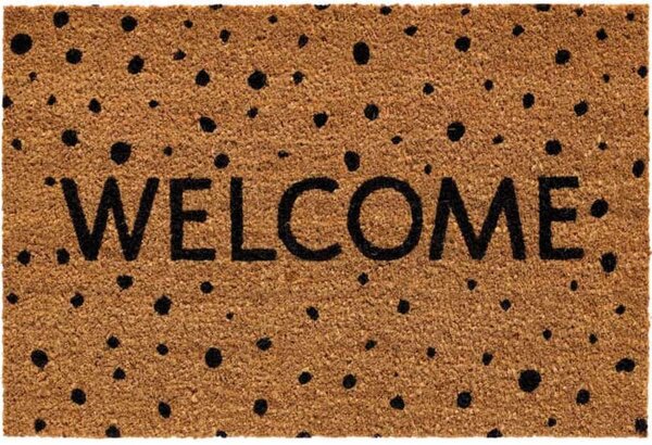 Πατάκι Εισόδου E-Coco Welcome Dots 026 40x60cm Natural-Black Sdim