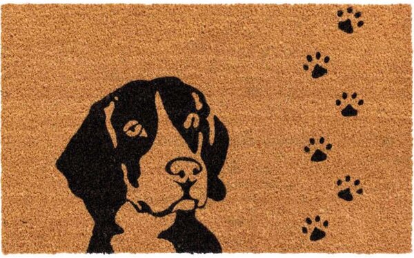 Πατάκι Εισόδου Ruco Print Dog 348 45x75cm Natural-Black Sdim