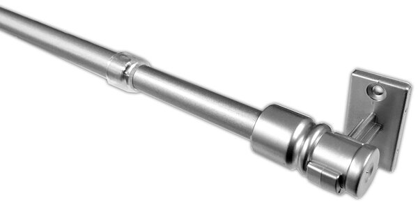 Κουρτινόξυλο Φ12mm Μονό Επεκτεινόμενο 135-225cm Με Άκρα Grace Cup Chrome 510109