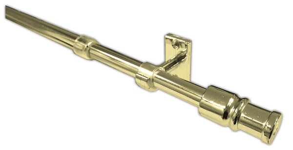 Κουρτινόξυλο Φ12mm Μονό Επεκτεινόμενο 55-85cm Με Άκρα Grace Cup Gold 510103
