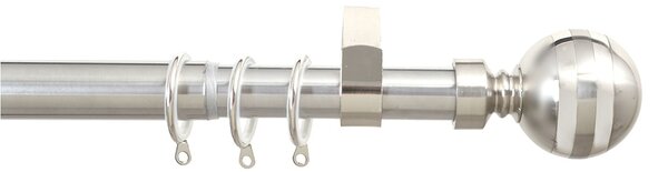 Κουρτινόξυλο Φ28mm Μονό Επεκτεινόμενο 160-300cm Με Άκρα Grace Chrome 998301
