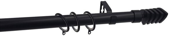 Κουρτινόξυλο Φ28mm Μονό Επεκτεινόμενο 160-300cm Με Άκρα Grace Black Mat 599298