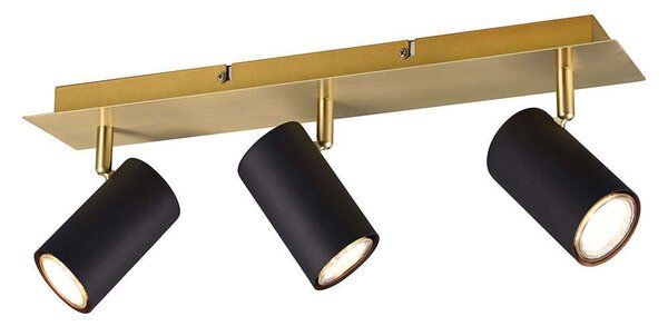 Φωτιστικό Οροφής - Σποτ Marley 802400380 48x9x15cm 3xGU10 35W Black-Gold Trio Lighting