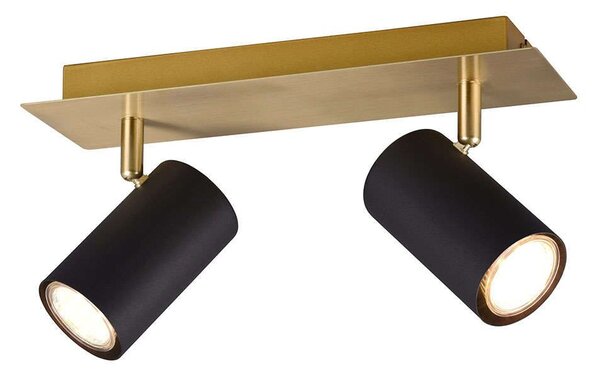 Φωτιστικό Οροφής - Σποτ Marley 802400280 30x9x15cm 2xGU10 35W Black-Gold Trio Lighting