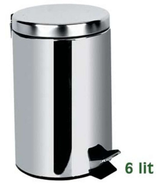 Κάδος Απορριμμάτων Elite 12-0304 6L Φ20 31,5cm Inox Gloria