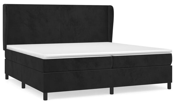 VidaXL Κρεβάτι Boxspring με Στρώμα Μαύρο 200x200 εκ. Βελούδινο