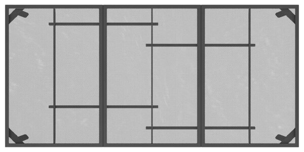 Τραπέζι Κήπου Ανθρακί με Πλέγμα 165 x 80 x 72 εκ. Ατσάλινο - Ανθρακί