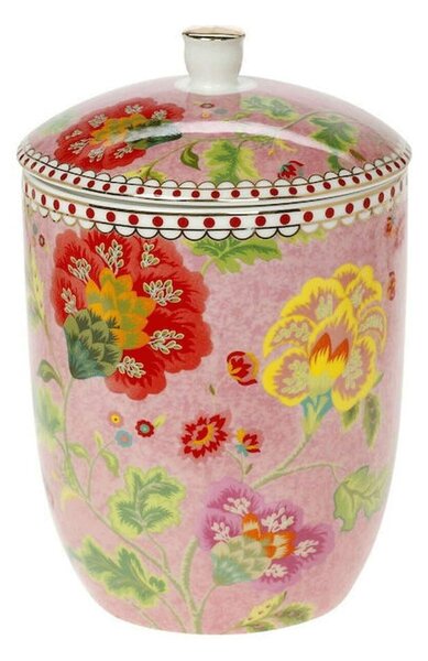 Μπισκοτιέρα Floral Pink 14.221.55 Φ11x18cm 1,3Lt Pink-Multi Cryspo Trio