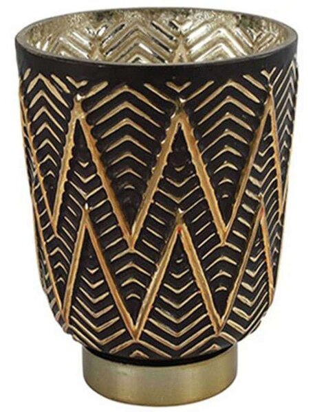 Κηροπήγιο Chalice 013.789366 11x13,2cm Black-Gold