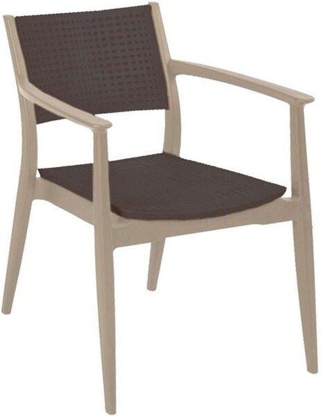 Πολυθρόνα Best 875-123-043 57,5x55x80cm Beige-Brown