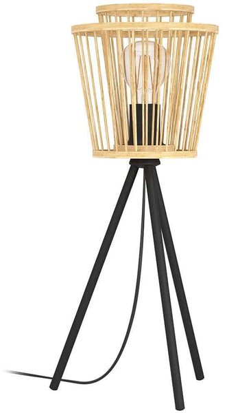 Φωτιστικό Επιτραπέζιο Hykeham 43854 Φ21x57cm 1xΕ27 40W Natural-Black Eglo