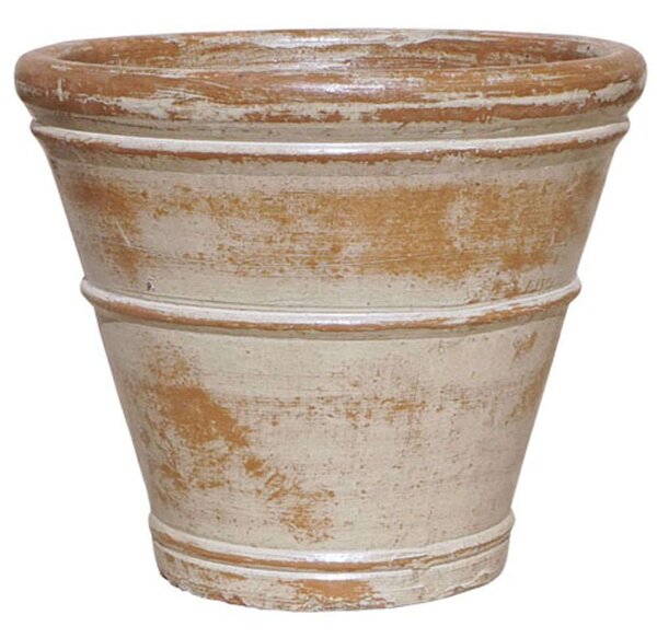 Κασπώ Πήλινο 06-00-21273-M Φ42x37cm Ecru-Terracotta Marhome