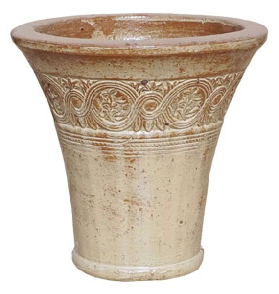 Κασπώ Πήλινο 06-00-21274-S Φ32x33cm Ecru-Terracotta Marhome