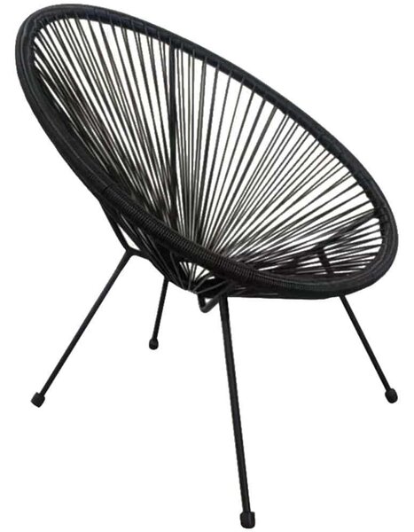 Πολυθρόνα Φωλιά Acapulco HM5872.01 70x73x79cm Rattan Black