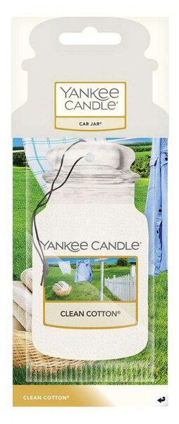 Αρωματικό Αυτοκινήτου Clean Cotton 1020639 6,9x8,1cm Multi Yankee Candle