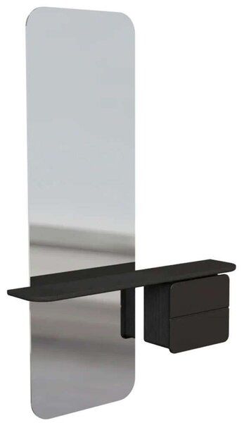 Καθρέπτης Τοίχου One More Look 5108C5620-2 78x15x118cm Black Oak-Anthracite Umage