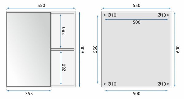 Σετ επίπλων μπάνιου με νιπτήρα Astor 60cm White